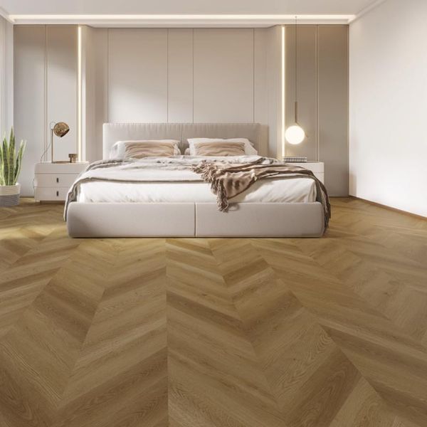Виниловый SPC ламинат Nomad Flo Premium Chevron (елка) Manaus NF10652 NF10652 фото
